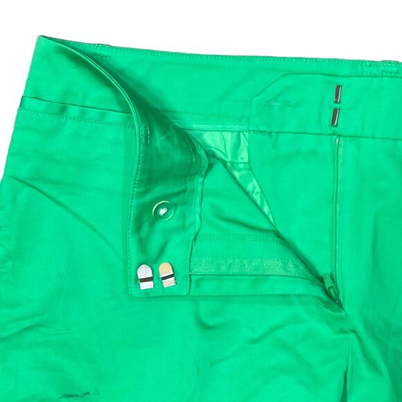 NY&Co Kelly Green Sateen 7th Avenue Crop Straight Leg Chino Pants Size 14 New - Picture 5 of 8